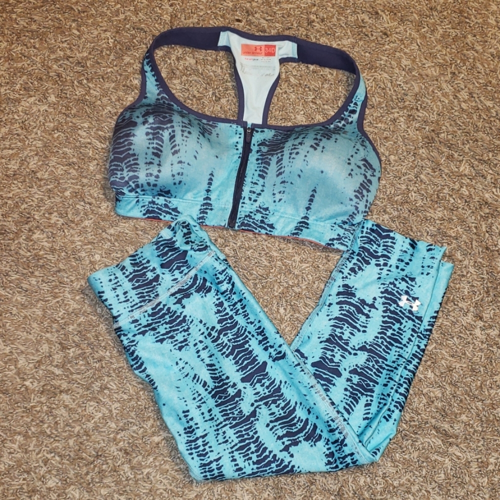 Bundle UA bra (34D)/capris (small)